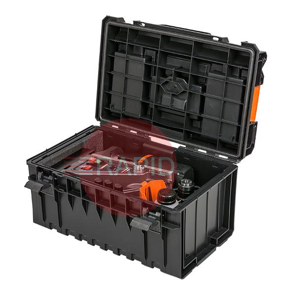 MA24-850060-P-110  HMT VersaDrive V60T Magnet Drill Pro Kit with STAKIT 350 Carry Case w/ Broaching Starter Set, 110 Volt